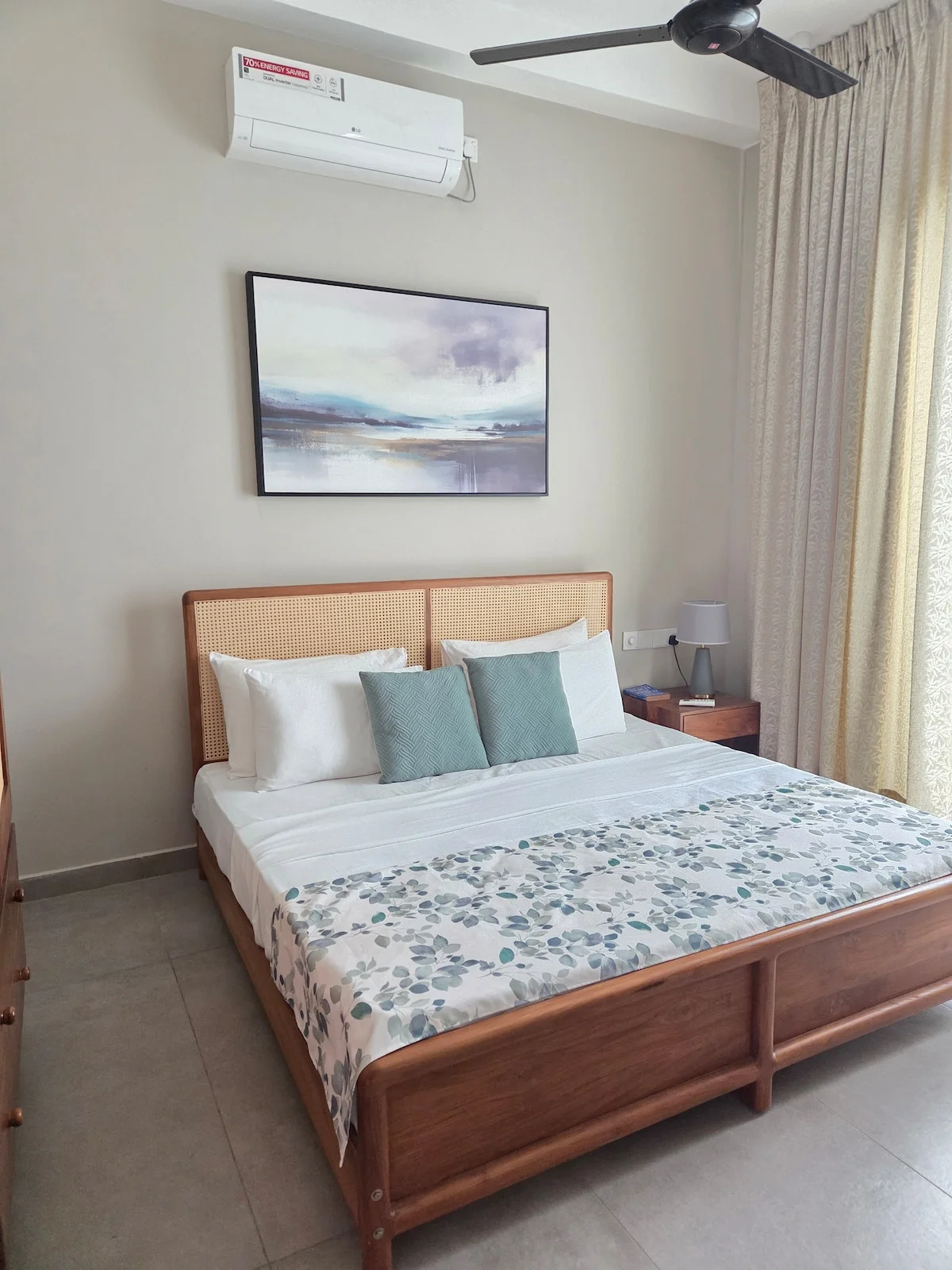 King bed in bedroom one